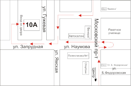 Схема проезда к клинике Гусармед